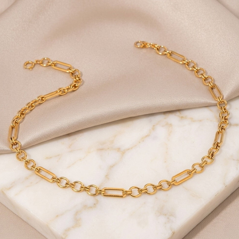 Gold Paperclip Necklace for Modern Minimalist Style