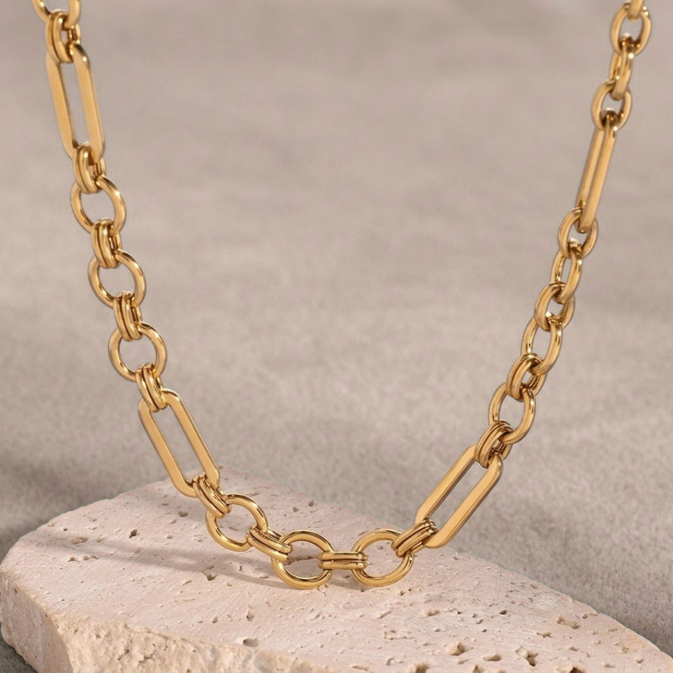 Gold Paperclip Necklace for Modern Minimalist Style