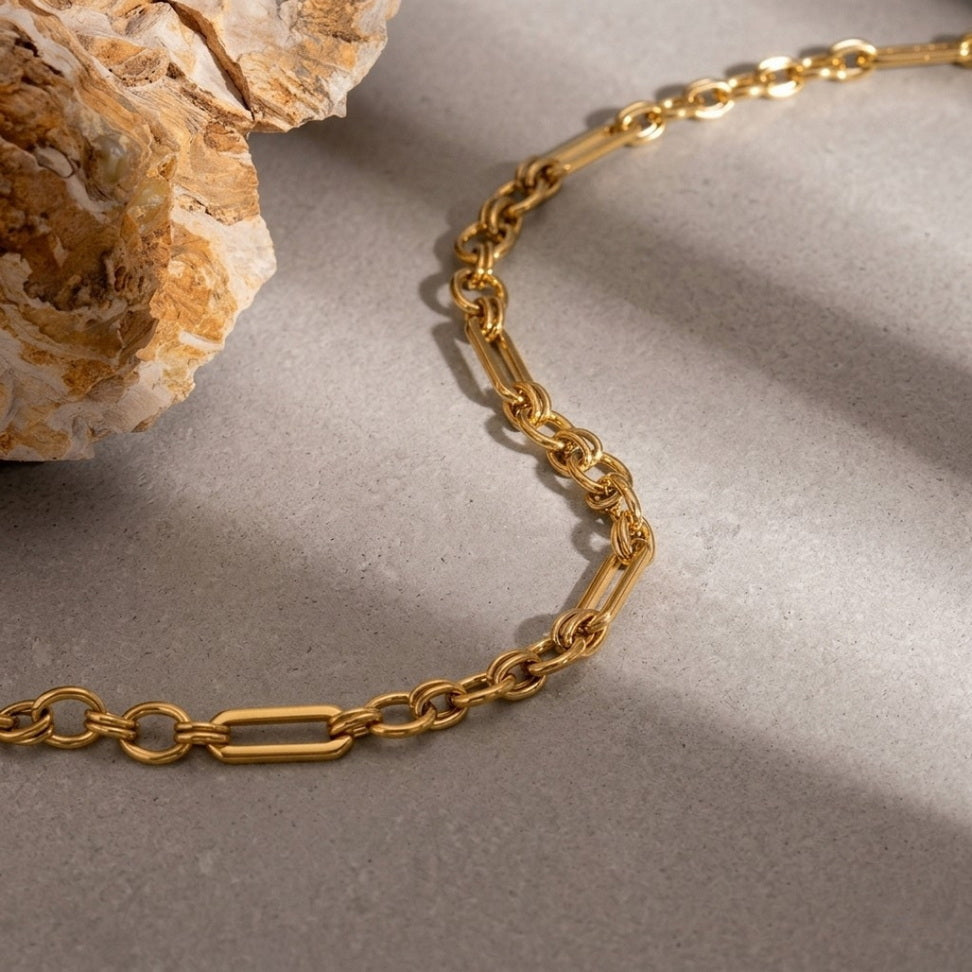 Gold Paperclip Necklace for Modern Minimalist Style