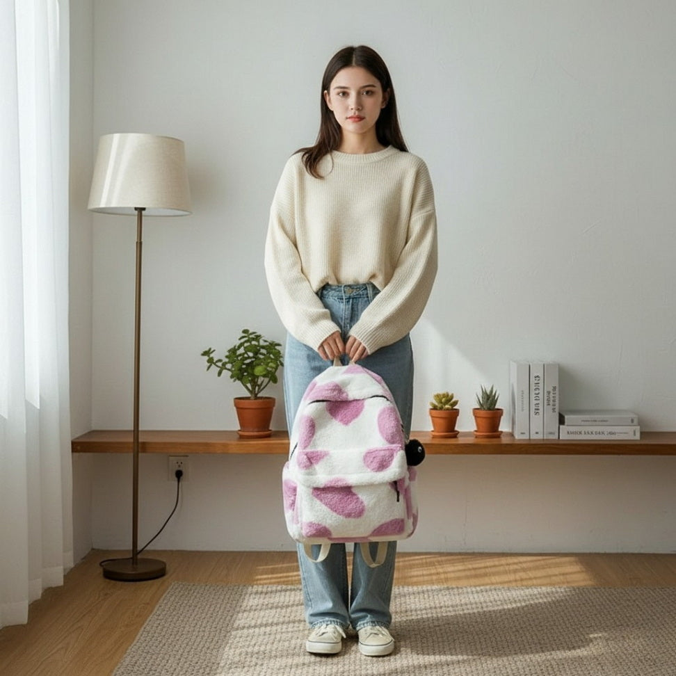Heart Plush Backpack