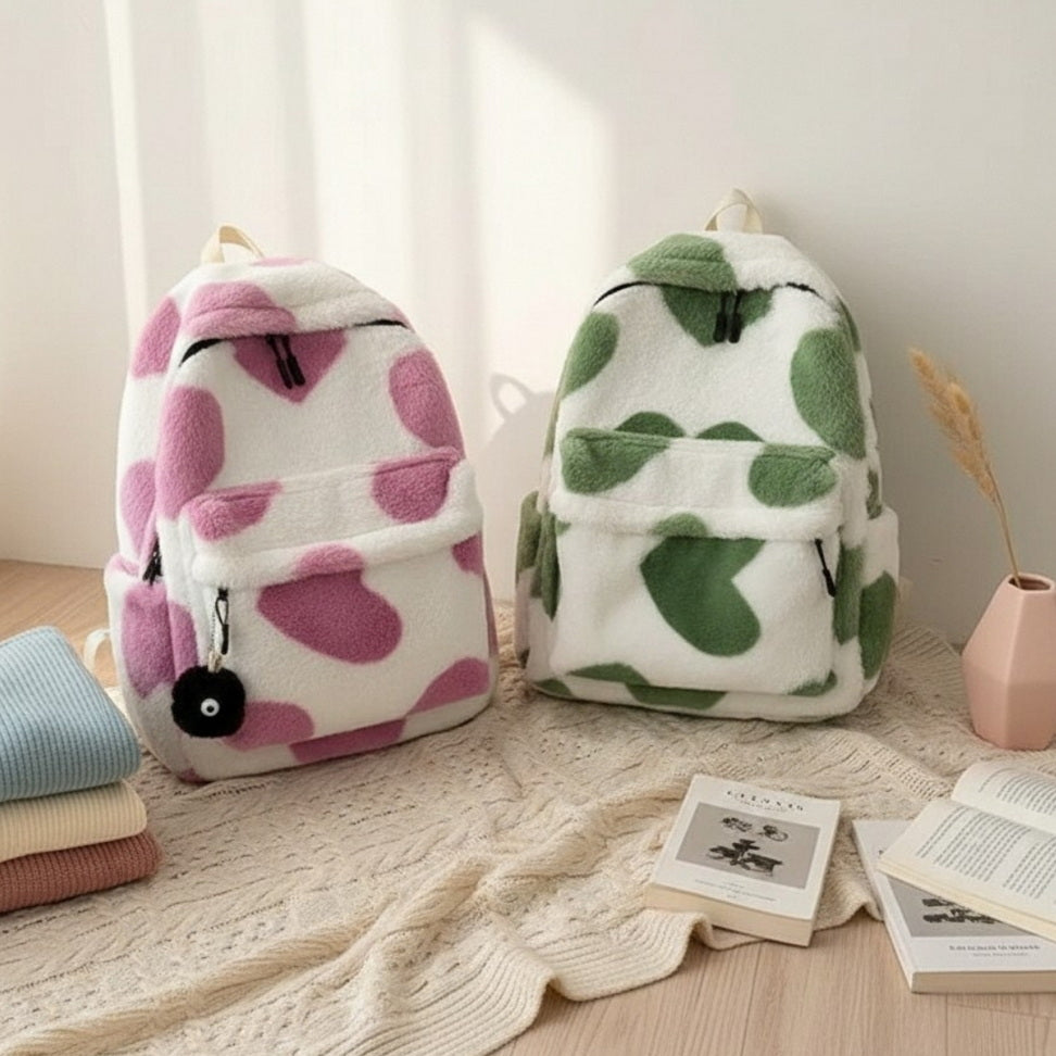 Heart Plush Backpack