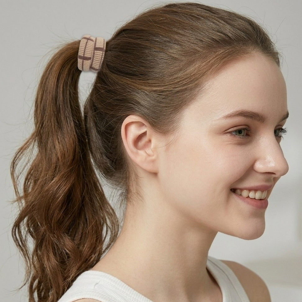 Knitted Lattice Scrunchies