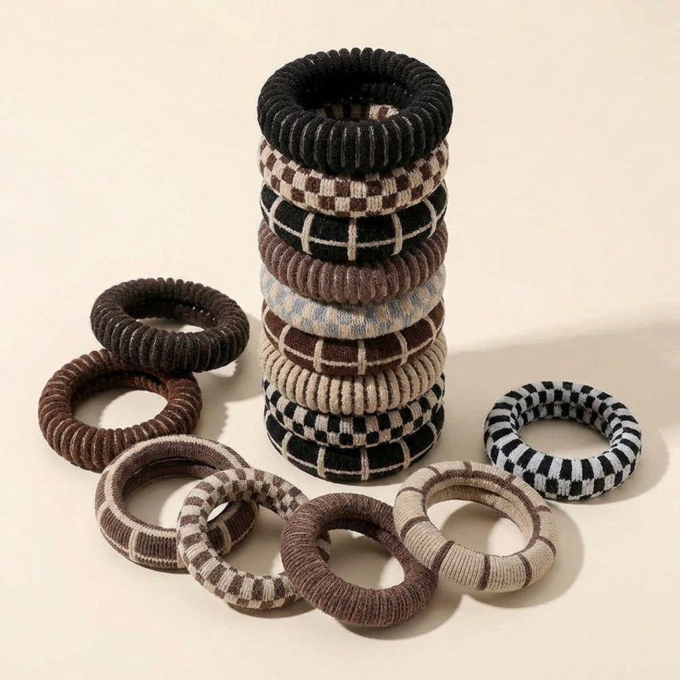 Knitted Lattice Scrunchies