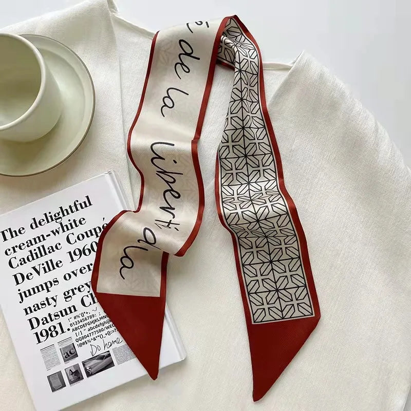 Floral Silk Ribbon Scarf