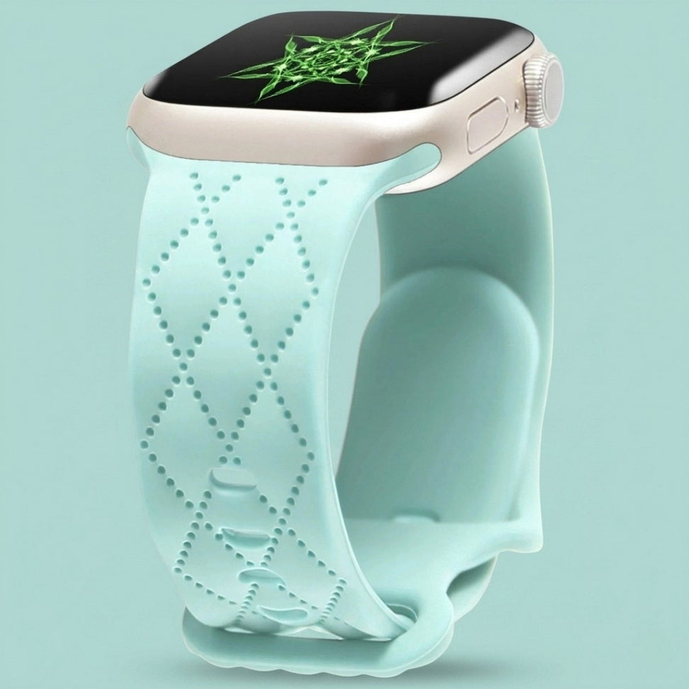 Custom Engraved Silicone Sport Band for Apple Watch