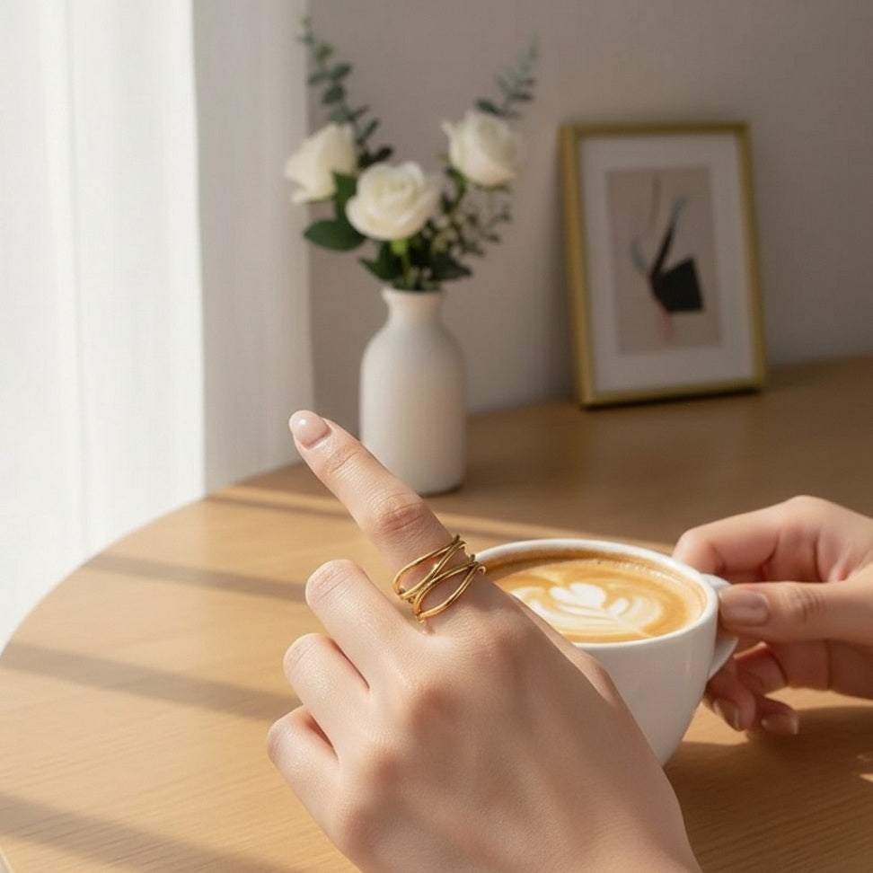 Multi-Layer Hollow Ring for Modern Chic Style