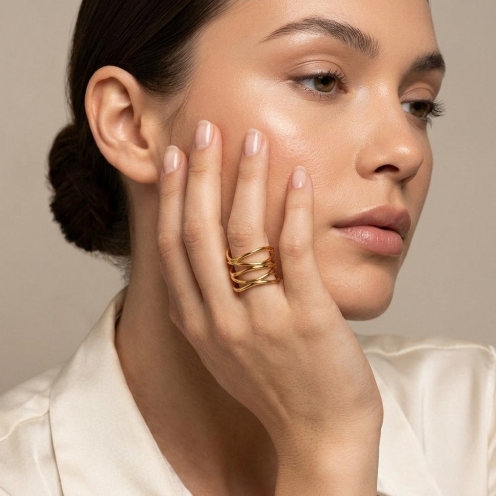 Multi-Layer Hollow Ring for Modern Chic Style