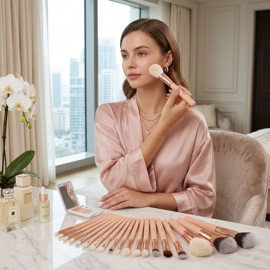Pink Makeup Brush Set for Flawless Glam