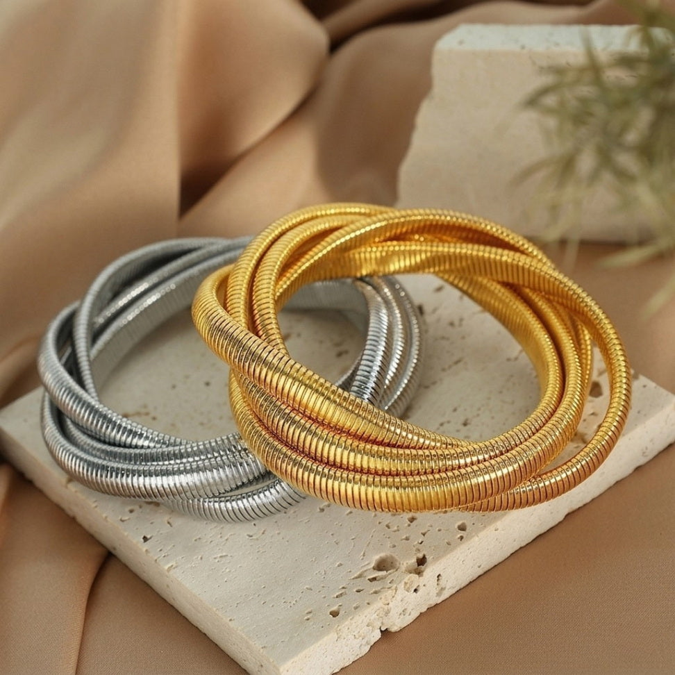 Punk Geometric Bangle for Bold Trendsetters