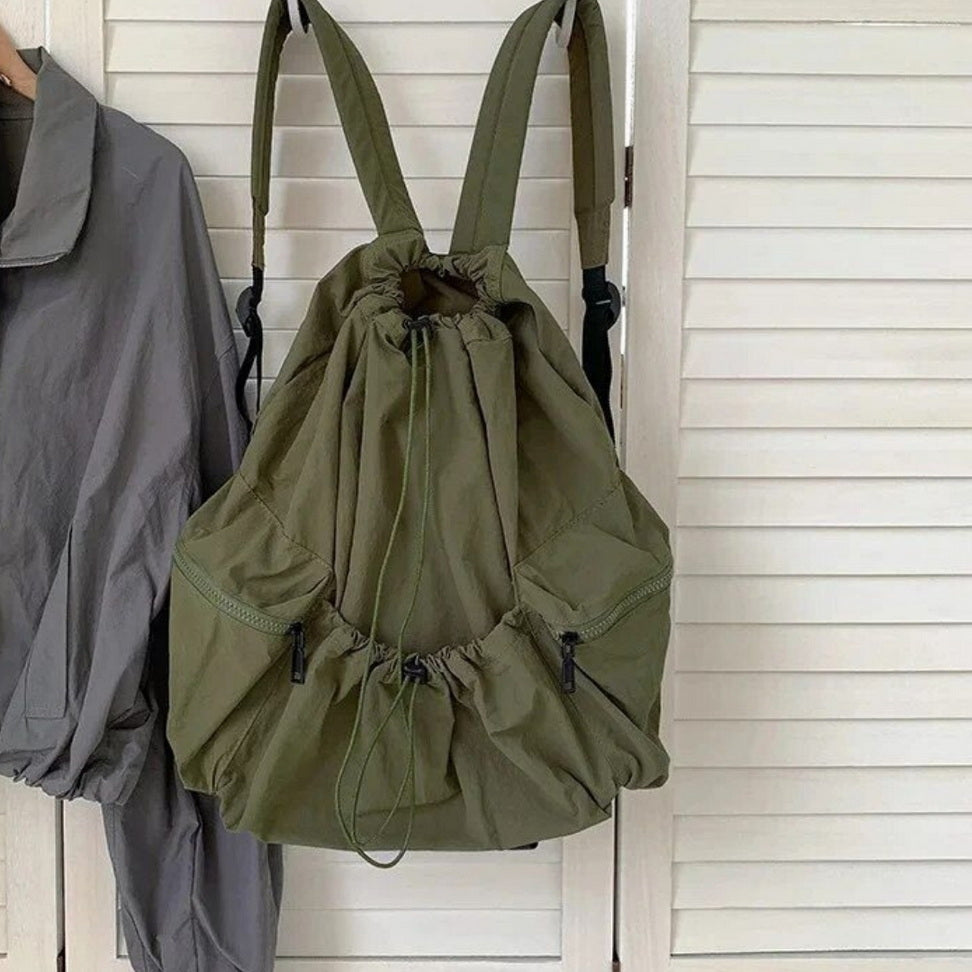 Ruched Nylon Backpack