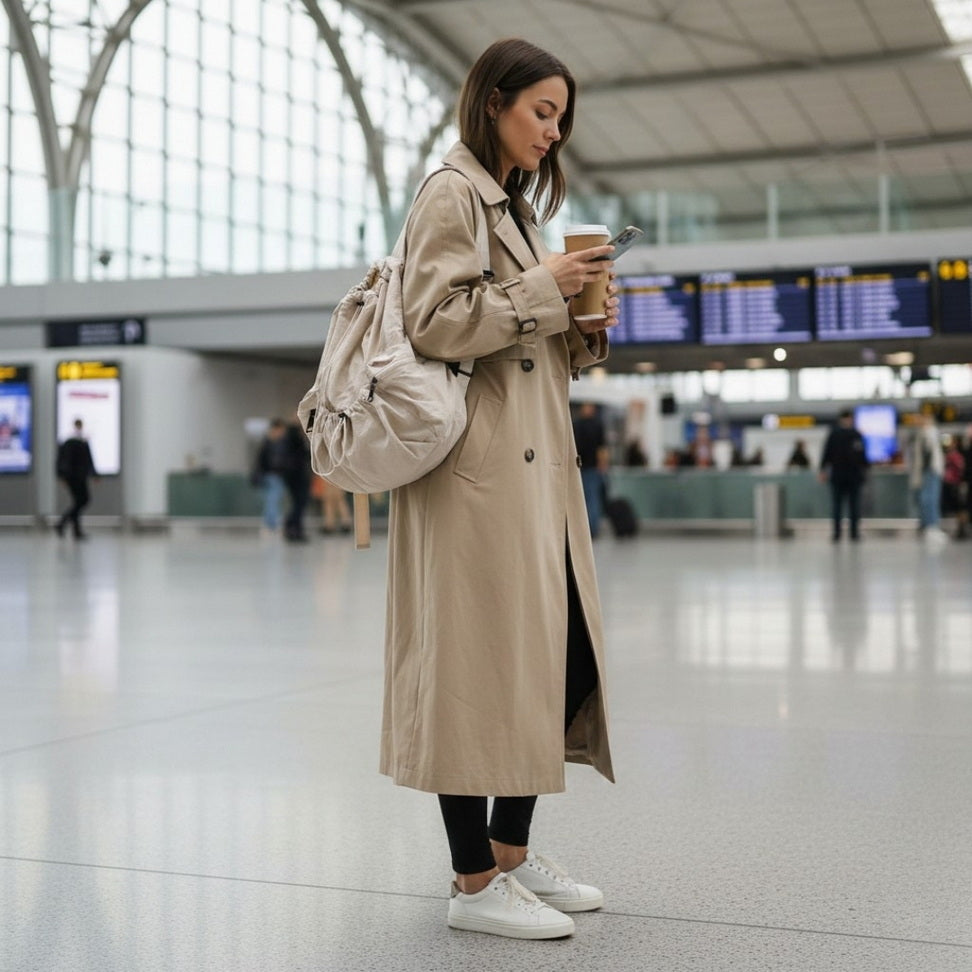 Ruched Nylon Backpack