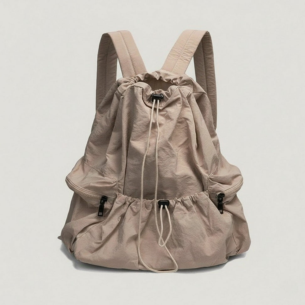 Ruched Nylon Backpack