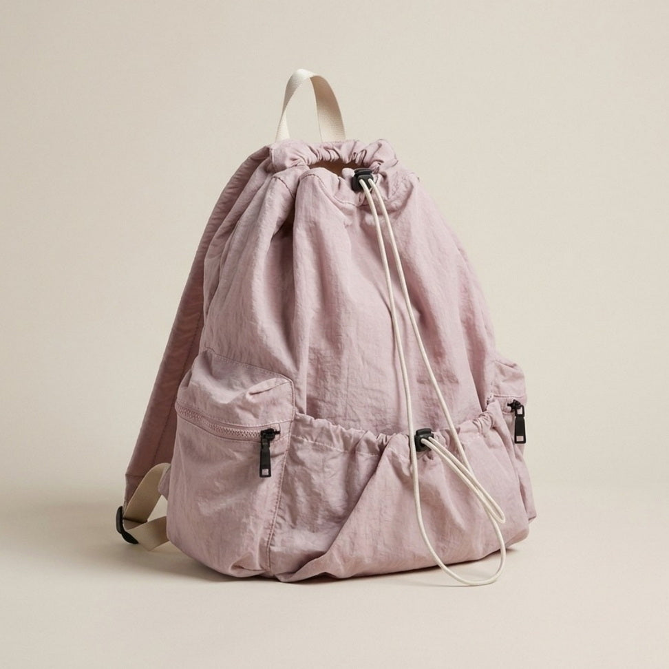 Ruched Nylon Backpack – Glitzii