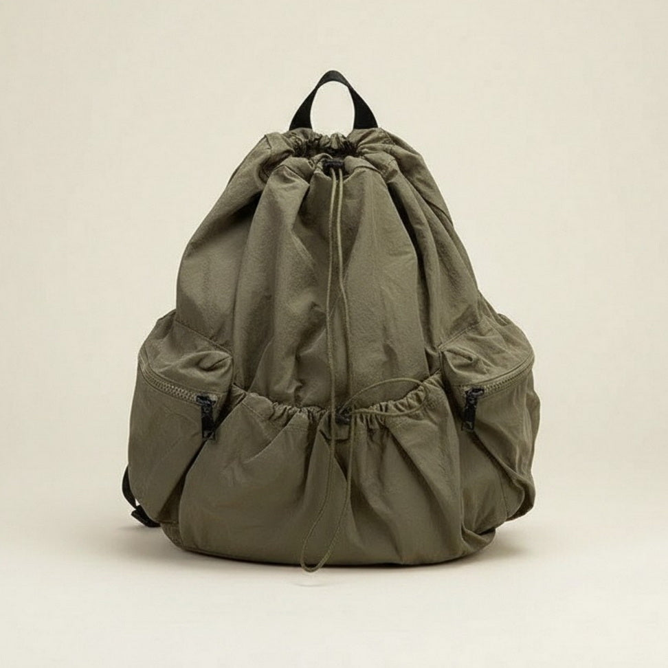 Ruched Nylon Backpack