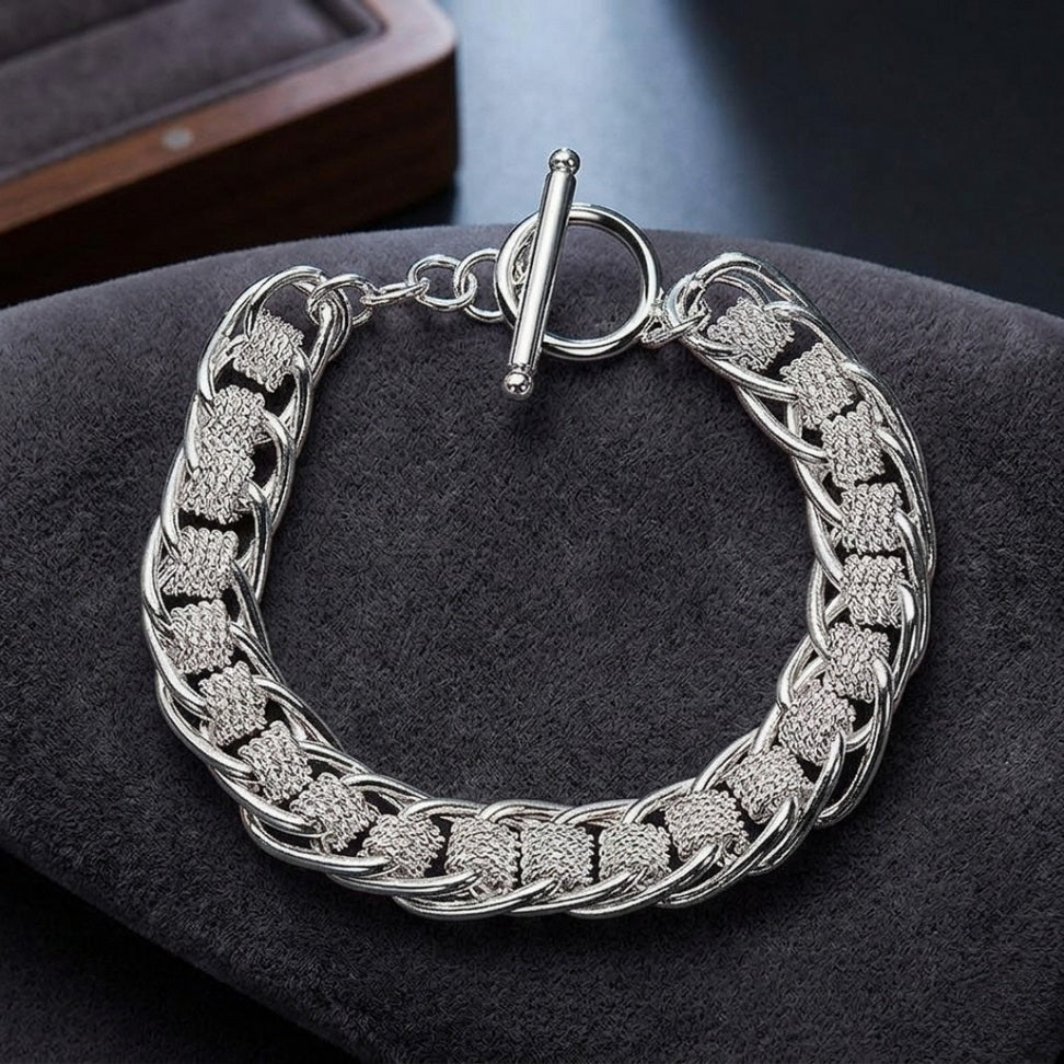 Silver Circle Charm Bracelet