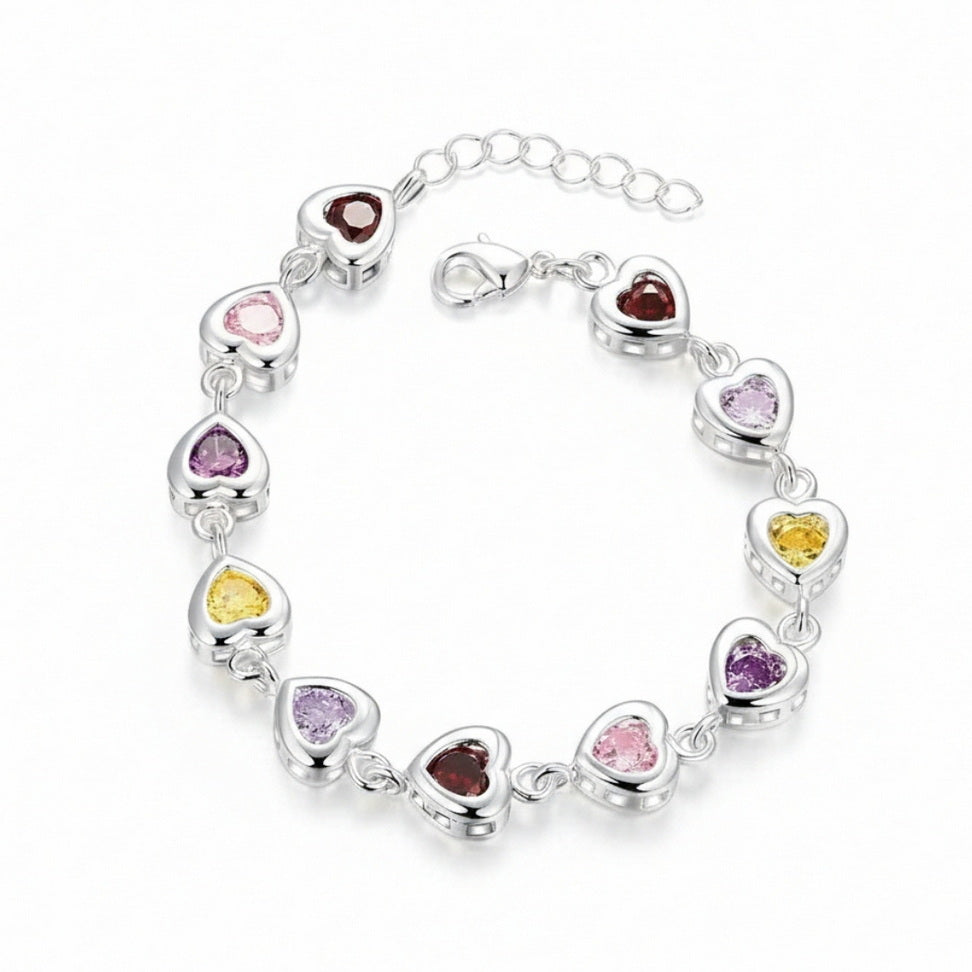 Crystal Drop Silver Bracelet