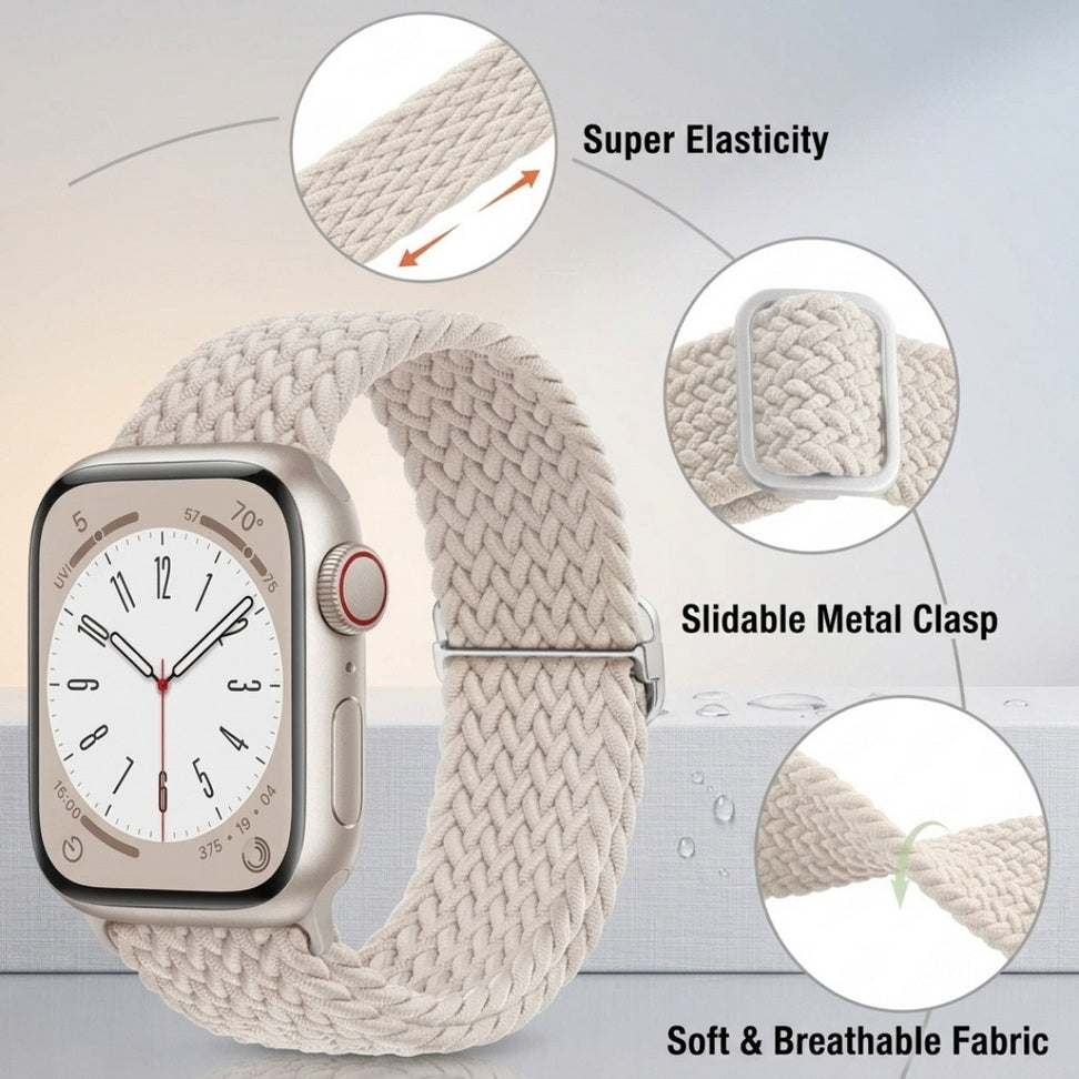 Stretchy Braided Solo Loop Strap for Apple Watch