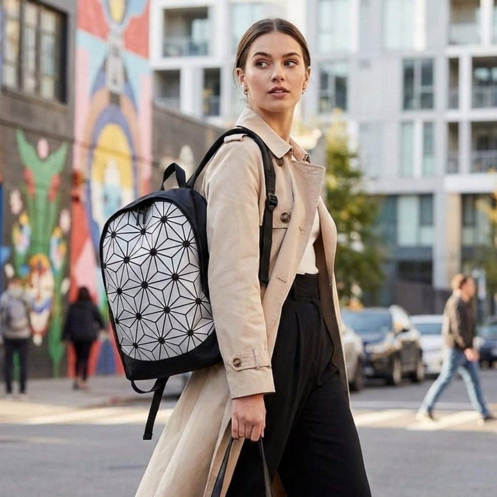 Geometric Canvas Backpack – Everyday Cool