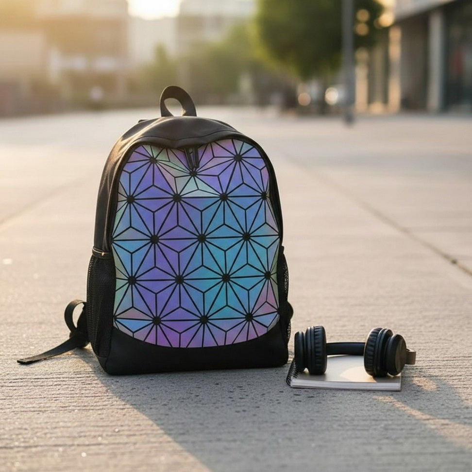 Geometric Canvas Backpack – Everyday Cool