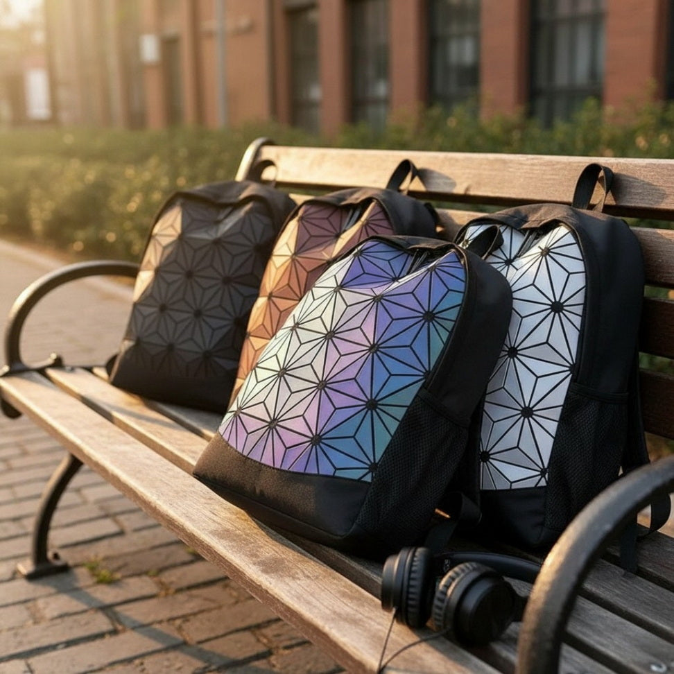 Geometric Canvas Backpack – Everyday Cool