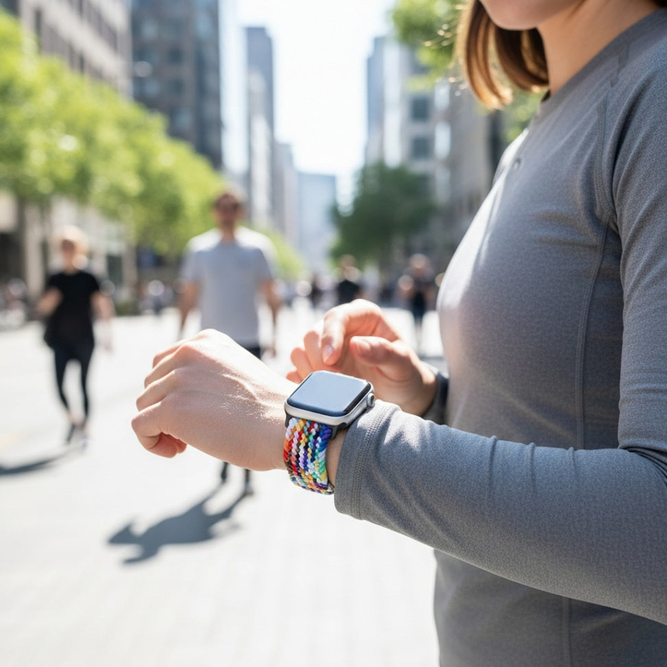 Vibe-Flex Braided Elastic Strap for Apple Watch