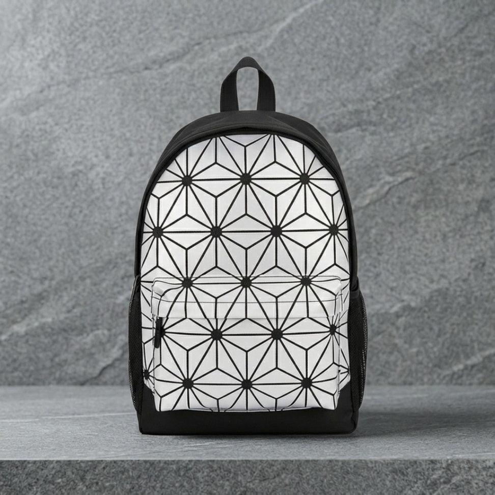 Geometric Canvas Backpack – Everyday Cool
