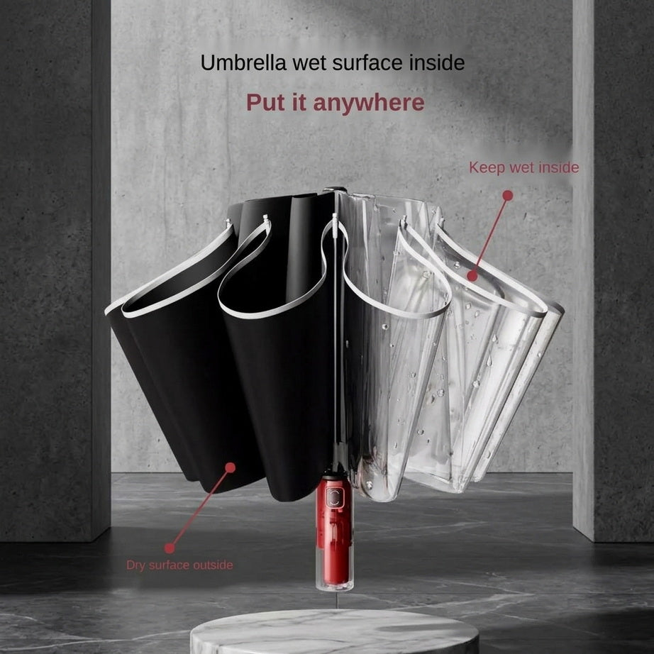 Windproof Reverse Folding Umbrella
